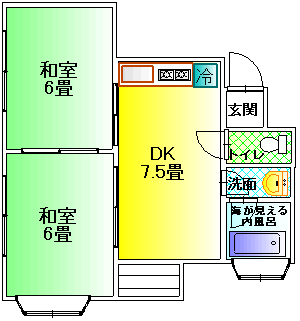 入田浜山荘　6名用（+１）　間取り