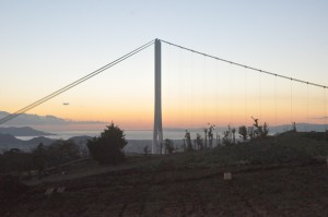 三島スカイウオークの夕暮れ