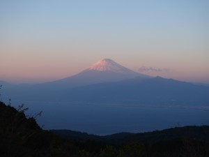 達磨山から望む霊峰富士山　夕暮れもまた美しい