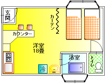 伊豆ビーチクラブ　ツイン　間取り