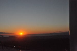 駿河湾に沈む夕日