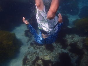 ヒリゾ浜でシュノーケリング